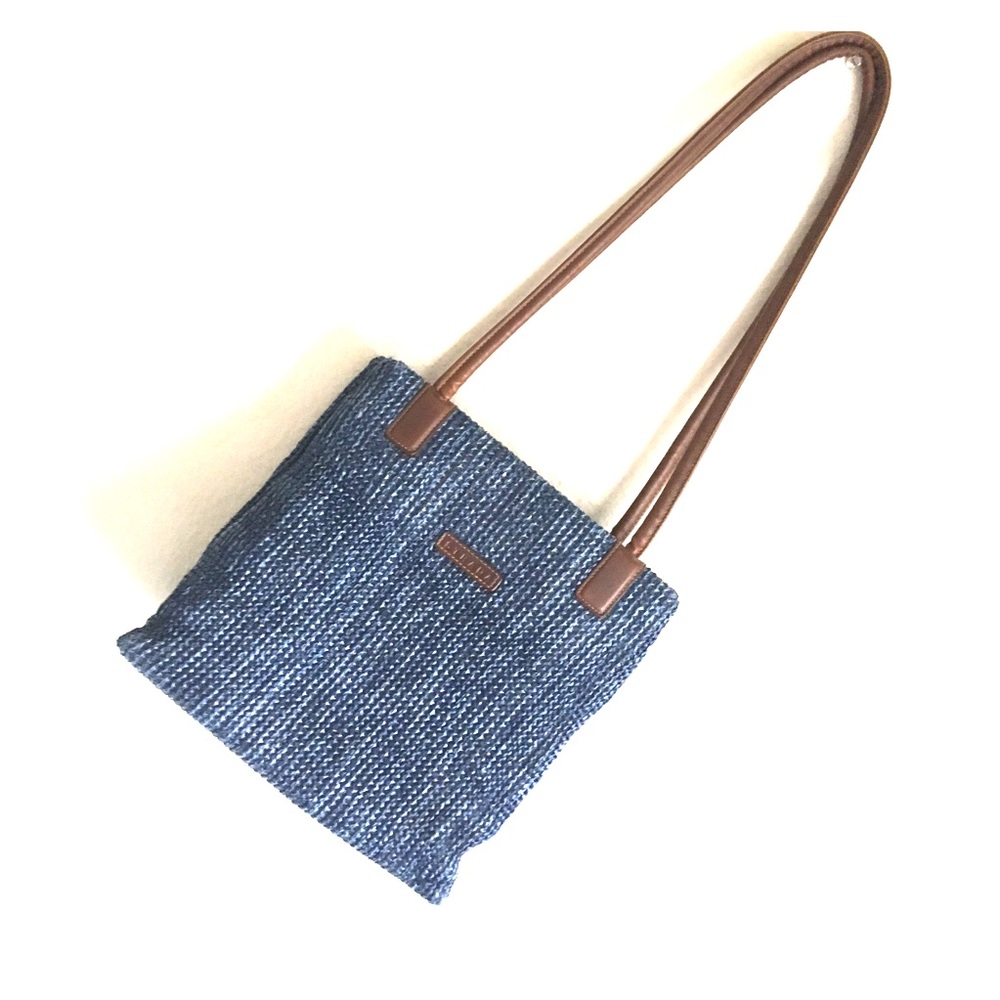 - STRADA - Straw tote in Navy
